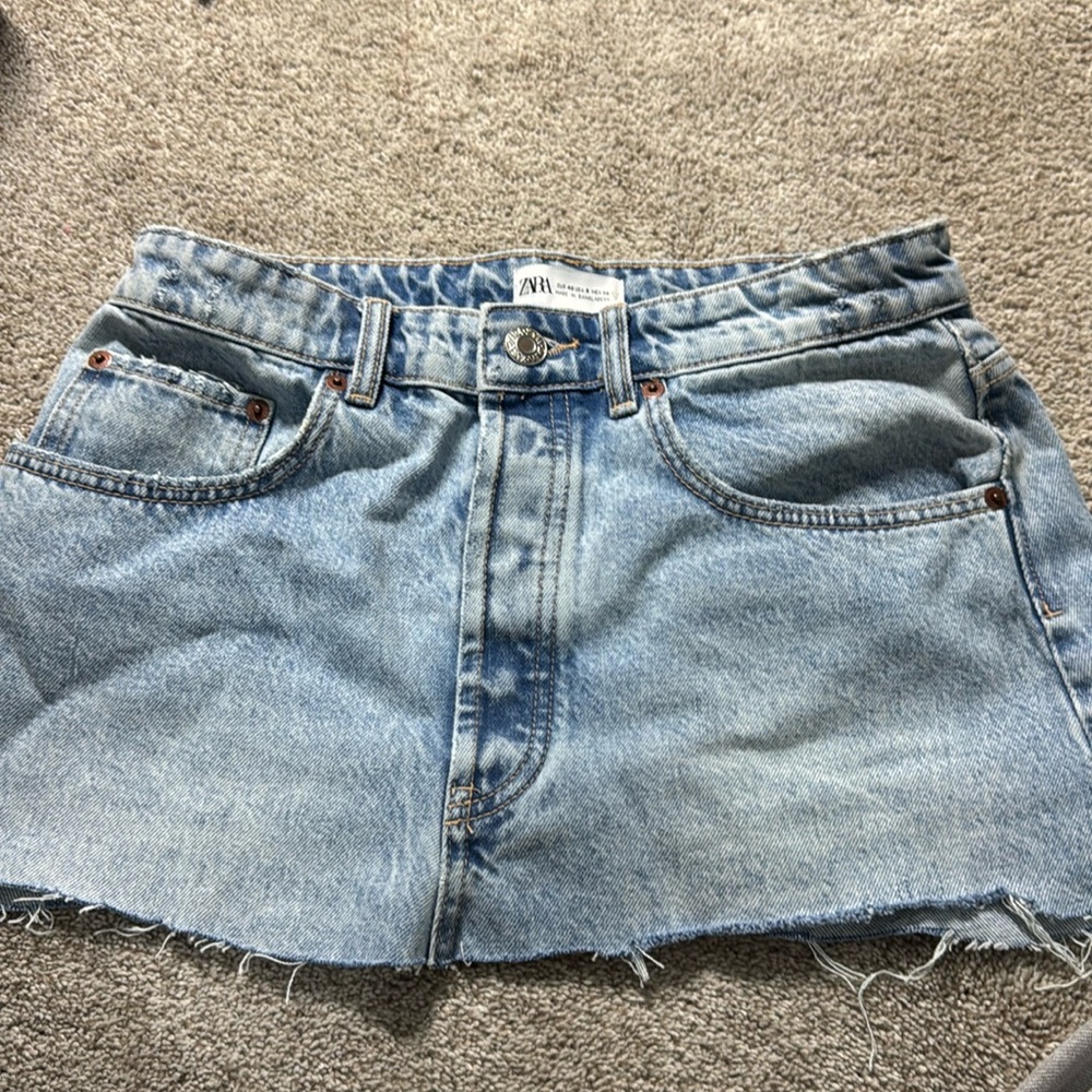 Zara jean skirt super cute and trendy